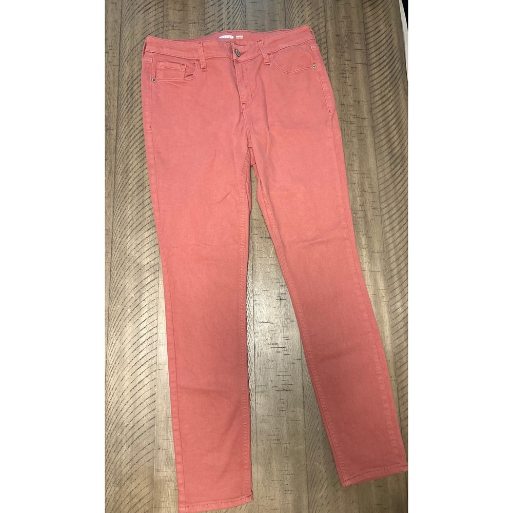Old Navy Rockstar Super Skinny Coral Colored Jeans Womens Size 10